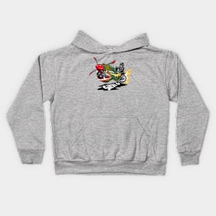 Smoke On Biker Aircraft Mash up Kids Hoodie